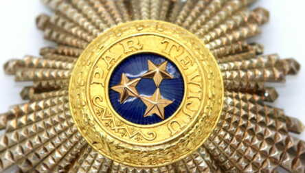 Комплект Ордена Трёх Звёзд I-я степень, ювелирная мастерская Миканса "Kalvis", Латвия, 90-е годы