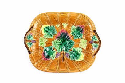 Biscuit tray, Faience, "ZiK" - Konakov fayance factory, the 30-50ties of 20th cent., USSR, 33x26.3 c