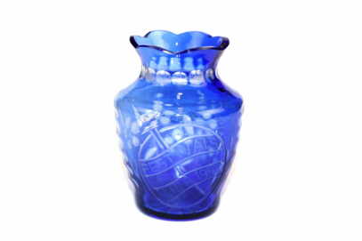 Small vase "Festival Riga 1957", Coloured glass, Ilguciema Glass Factory