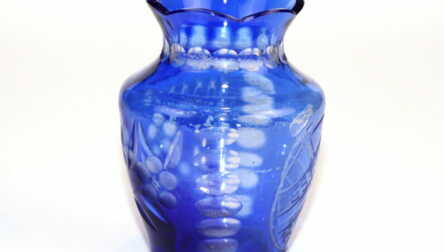Small vase "Festival Riga 1957", Coloured glass, Ilguciema Glass Factory