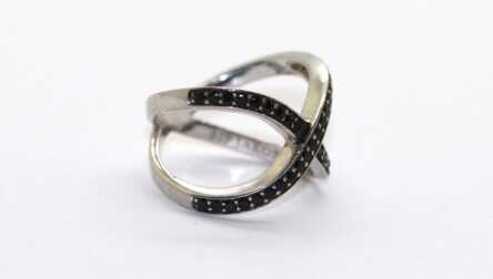 Ring, Silver, 925 Hallmark, Size: 18 mm, Weight: 4.53 Gr.