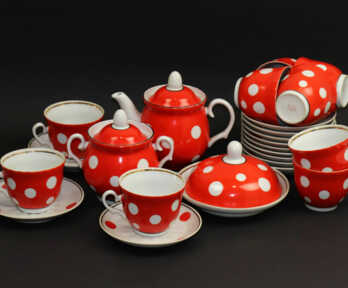 Tea service, Porcelain, Baranovsky porcelain factory, USSR