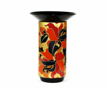 Large vase, Guilding, Black porcelain "Rosenthal", Germany, Height: 29 cm