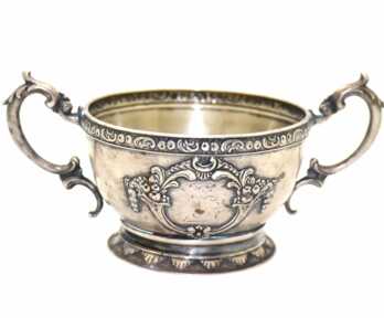 Sugar Bowl, Silver, 875 Hallmark, Master - "RM" Rihards Millers, the 20-30ties of 20th cent., Latvia, Weight: 190.69 Gr.