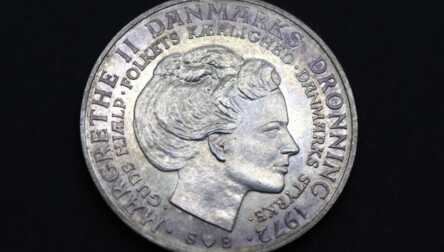 Монета "10 Крон", Серебро, 1972 год, Дания