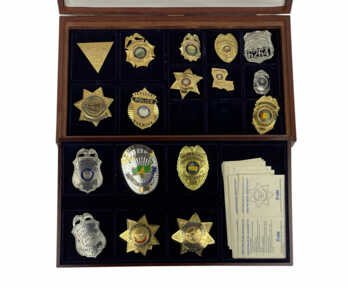 A set of police badges (17 pcs.), USA, (Replica)