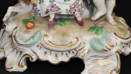Candlestick - Composition, Hand-painted, Gilding, Porcelain, Sèvres Porcelain Manufactory, the end of the 19, beginning of the 20 cent., France