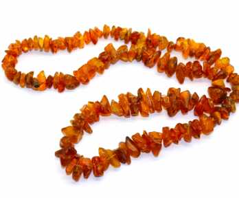 Necklace, Amber, Honey color of Amber, Weight: 52.81 Gr.