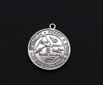 Medal "Operation Desert Storm", Silver, 925 Hallmark, 1991, Weight: 8.44 Gr.