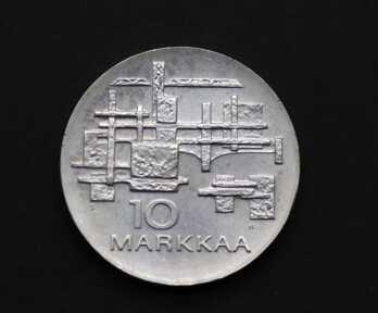 Монета "10 Марок", Серебро, 1967 год, Финляндия