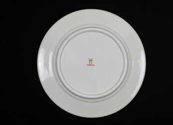 Plate, Porcelain, M.S. Kuznetsov manufactory, the 34-40ties of 20th cent., Riga (Latvia), Ø 24 cm