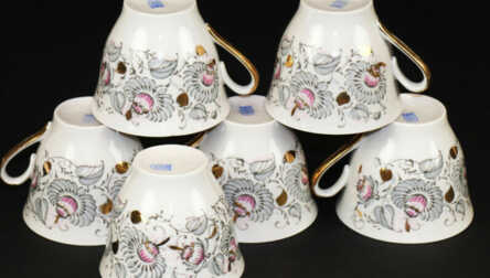Items from service "Marianna", Porcelain, Riga porcelain factory, Riga (Latvia)