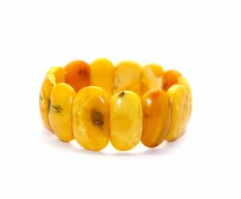 Bracelet, Amber, Honey color of Amber, Weight: 24.09 gr