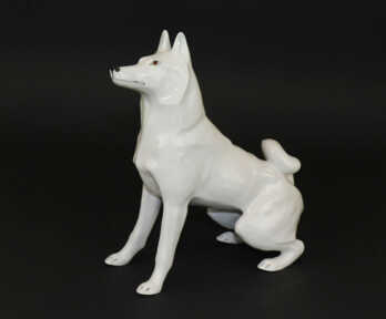 Figurine "Dog", Porcelain, LFZ 1744, Height: 21.5 cm