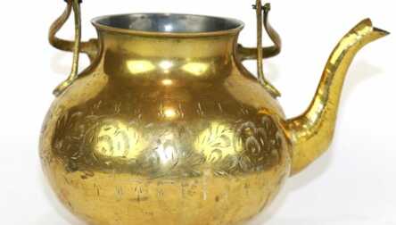Teapot, Metal, Weight: 516 Gr. Height: 12.5 cm