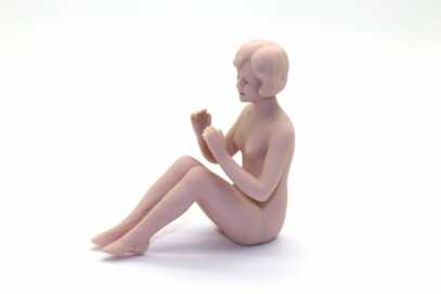 Figurine "Girl", Biscuit, Height: 9 cm