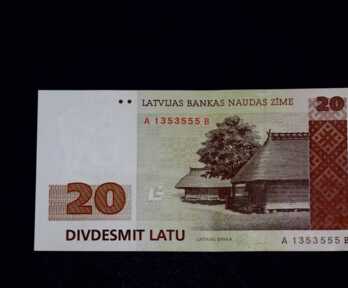 Banknote "20 Latu", 1992. gads, Latvija