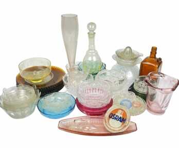 Vases, Plates, Ashtrays, Candy bowls and other, Glass