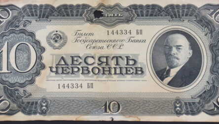 Banknotes (5 pcs.) "2 Zloty, 5, 10 Chervonets, 1000 Rubles", 1919, 1937, 1948, RSFSR, USSR, Poland