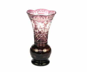 Vase, Coloured glass, Ilguciems glass factory, Latvia (USSR), Height: 24.5 cm
