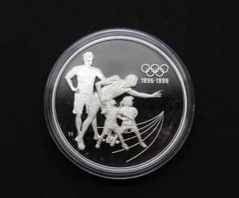 Монета "15 Долларов. 100 лет Олимпийским играм", Серебро, 1992 год, Канада
