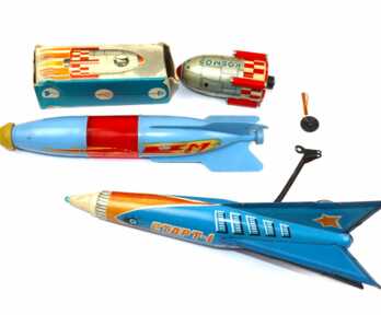 Toys (3 pcs) "Rockets", USSR