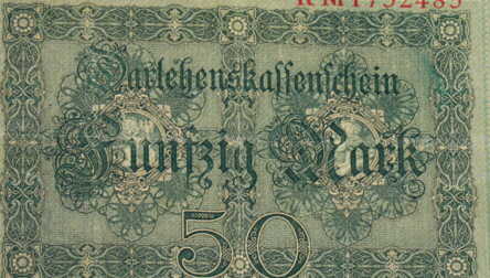 Банкноты (3 шт.), "20, 50 Рейхсмарок", 1914 год, Германия
