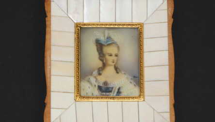 Painting - Decor "Marie Antoinette", beginning of 20th cent., 11x12x1.4 cm