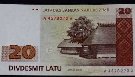 Banknote "20 Lats", 1992, Latvia