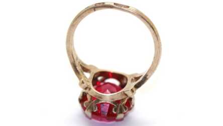 Ring, Silver, 875 Hallmark, USSR, Size: 16.15, Weight: 3.36 Gr.