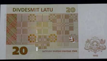 Banknote "20 Lats", 1992, Latvia