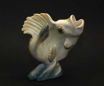 Figurine "Fish", Faience, Riga ceramics factory, the 40-41ties of 20th cent., Riga (Latvia)