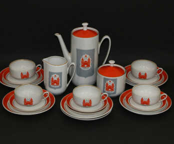 Service "Saulite - Riga", Porcelain, 1st grade, Riga porcelain-faience factory, Riga (Latvia)