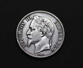 Coin "5 Francs", 1867, Silver, France