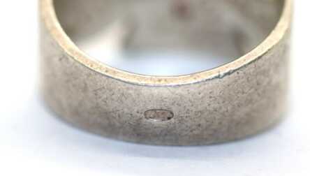 Ring, Silver, 925 Hallmark, Size: 19 mm, Weight: 8.91 Gr.