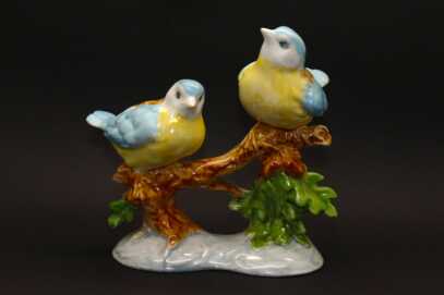 Figurine "Birds", Porcelain, "Grafenthal", GDR, Germany, Height: 16 cm