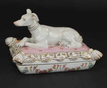 Case "Dog", Porcelain, Height: 11 cm