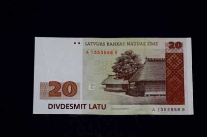 Banknote "20 Latu", 1992. gads, Latvija