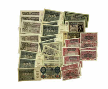 Банкноты (35 шт.), 1914, 1916, 1922, 1923, 1924 год, Германия, Австрия