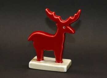 Figurine "Deer", Porcelain, Height: 9 cm 