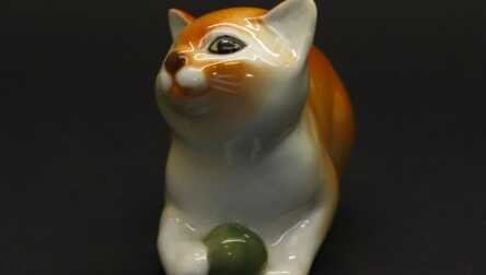 Figurine "Cat", Porcelain, LFZ - Lomonosov porcelain factory