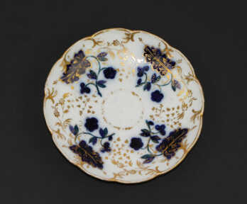 Saucer, Hand painted, Gilding, Porcelain, Kornilov Brothers factory in St. Petersburg, 1840-1861, Russian empire