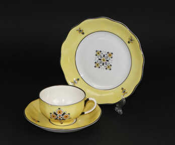 Tea trio, Porcelain, Riga porcelain factory, Tallinn Art Products Combine "KFK", Latvia, Estonia (USSR)
