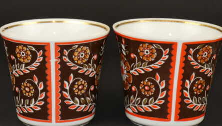 Large tea pairs, Porcelain, Riga porcelain factory, Riga (Latvia)