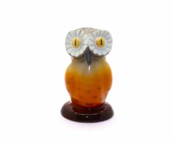 Figurine / Salt-cellar, "Owl" Porcelain, J.K.Jessen manufactory, the 30ties of 20th cent., Riga (Latvia)