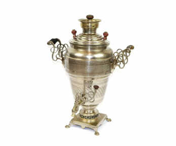 Samovar pot for 5 liters "Vase", I.F. Kapirzin, Engraving, 1898, Russian Empire