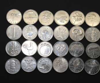 Полный Комплект Латвийских Юбилейных Монет (24 шт.), "1 Лат", 1992 - 2013 год, Латвия