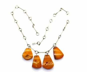 Necklace, Amber, Honey color of Amber