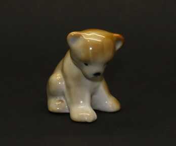 Figurine "Young lion", Porcelain, Riga porcelain factory, Riga (Latvia)