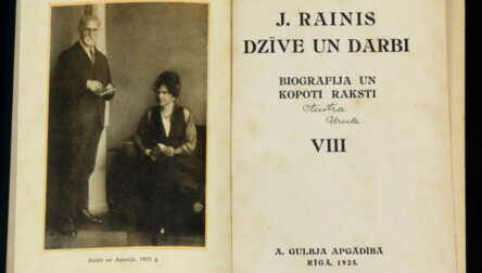 Grāmatas (10 gab.) "J. Rainis dzīve un darbi. Biogrāfija un kopoti raksti", A. Gulbja apgādība, Rīga, 1925. gads